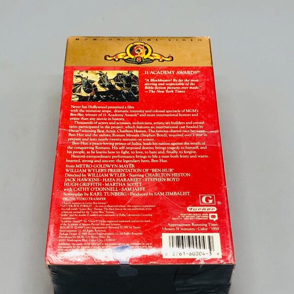 MGM's Ben-Hur VHS Movie New With Tags READ - Picture 7 of 8